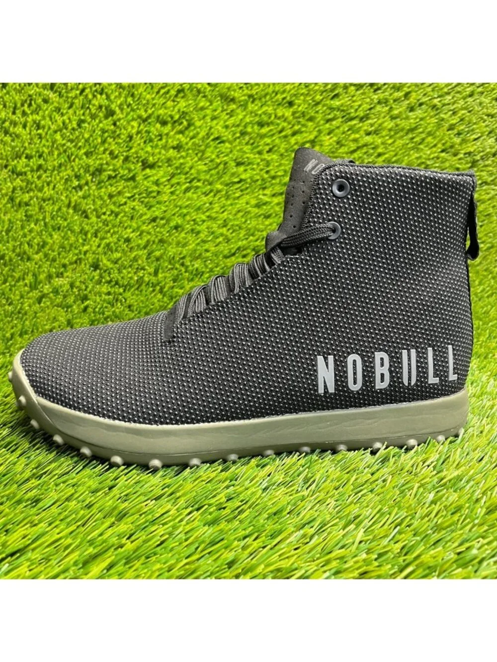 Nobull Outwork High-Top Mens Size 8 Womens 9.5 Black Gum Athletic Training Shoes